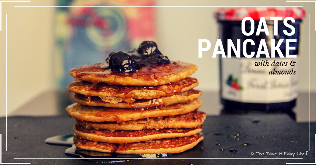 Oats Pancake with Dates & Almonds Recipe The take it easy chef